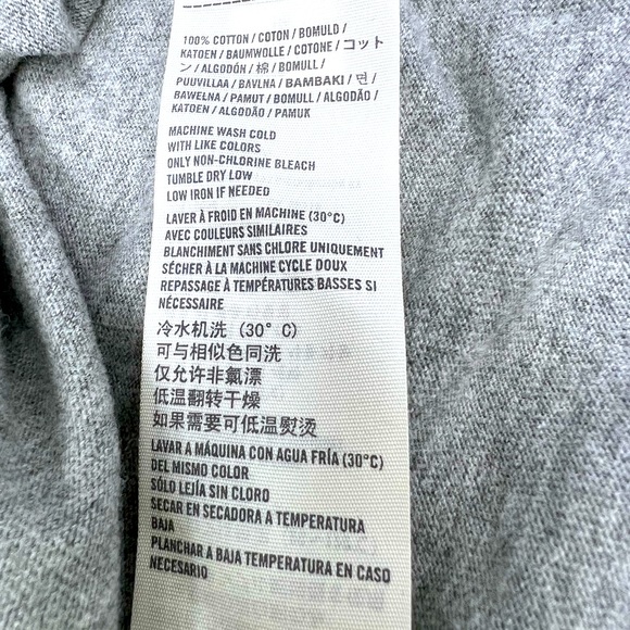 HOLLISTER V-NECK MEDIUM (M), GREY LONG- SLEEVES, 100%COTTON, SHIRT - Picture 15 of 16